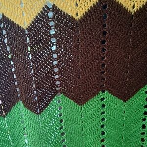 Vibrant Chevron Crochet Blanket